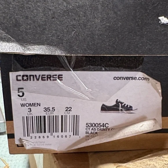 Converse Black and White Men's Sneakers - Picture 5 of 5
